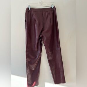 Lulus maroon leather pants size M